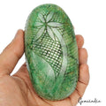 Certified 2260 Cts Natural Green Brazilian Emerald Oval Shape Carving Gemstone