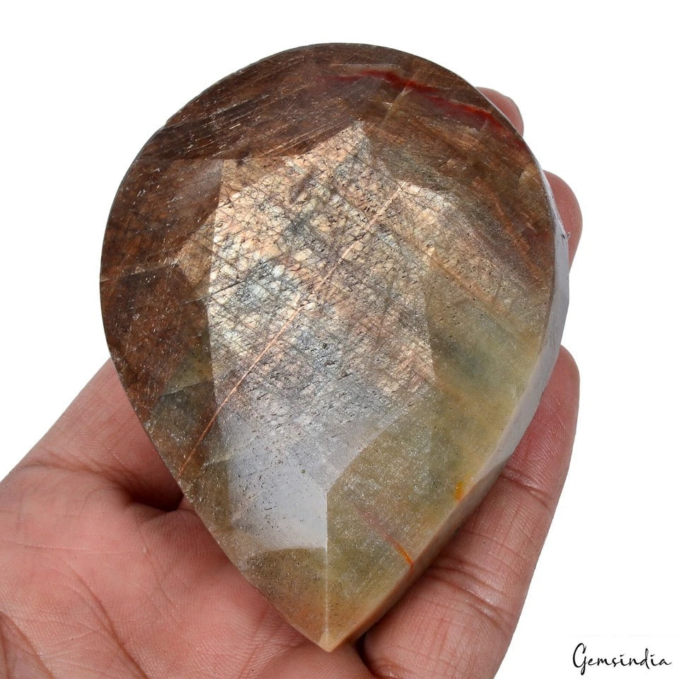 1870 Cts Natural Untreated Brown Sapphire with Red Streaks Certified Gemstone