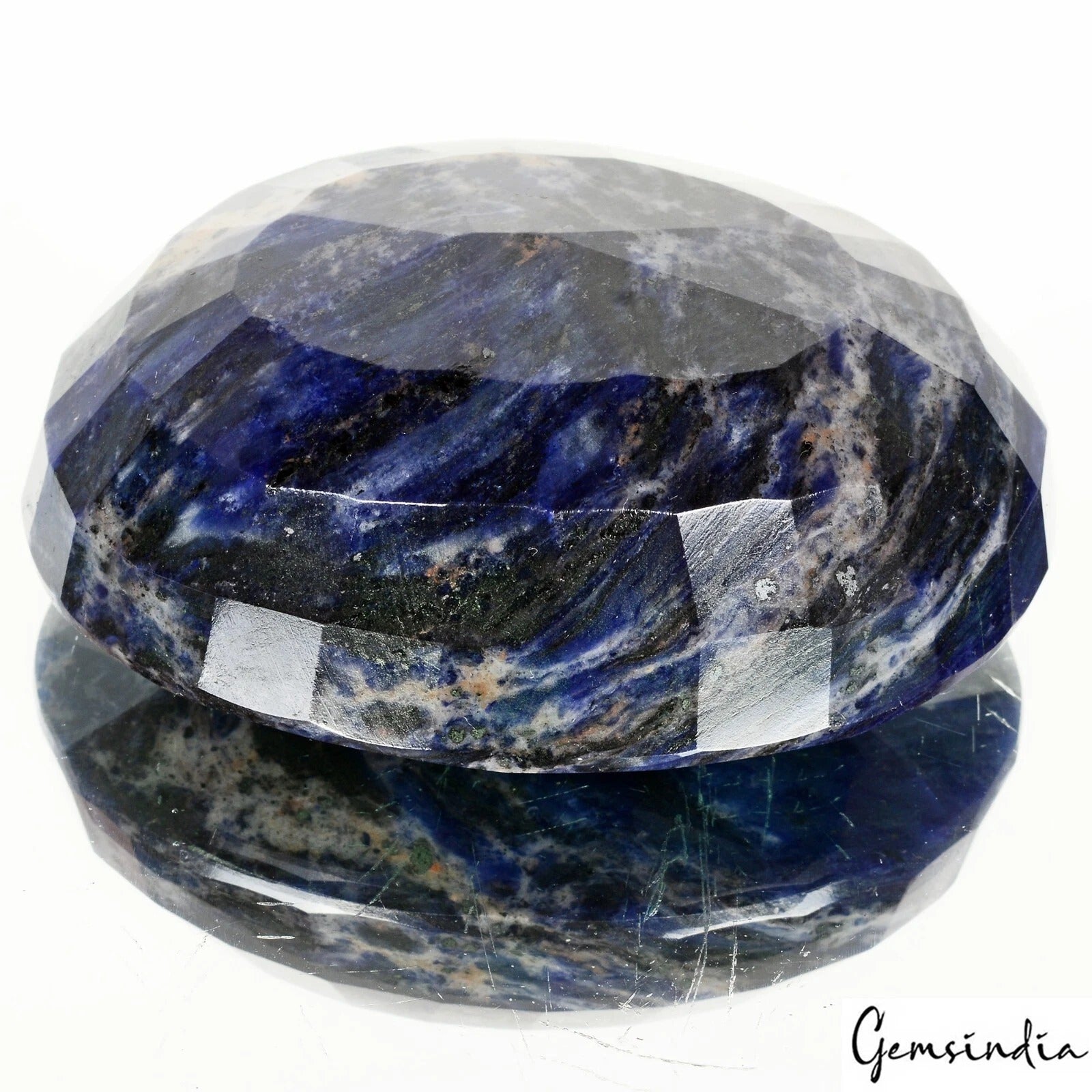 1200 Cts Natural Untreated Blue Sodalite Oval Faceted Cut Loose Huge Size Gem