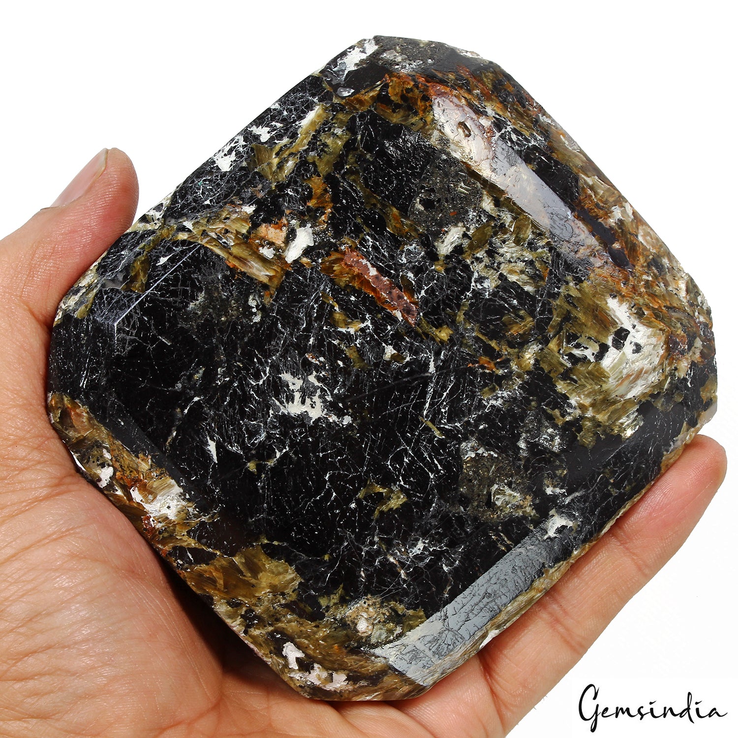Tourmaline Loose Gemstone, Octagon Cut, Untreated — 4.1x3.8x2.3 Inch, 5500 Ct (1.1 Kg)