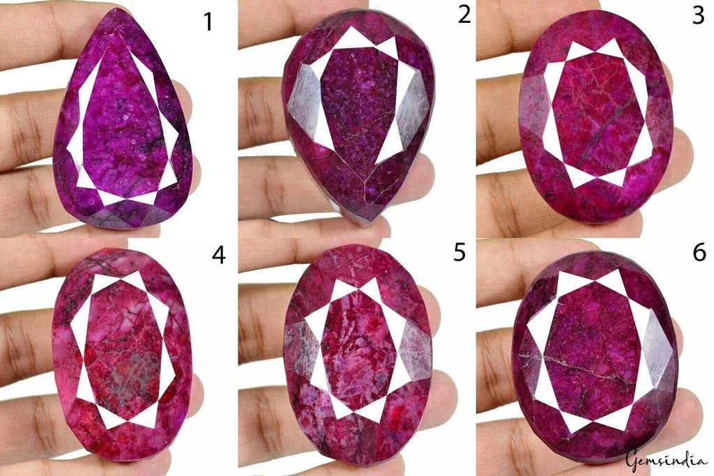 2730 Ct/6 Pc Natural Pink Red Ruby Mixed Cut Loose Madagascar Wholesale Gems Lot