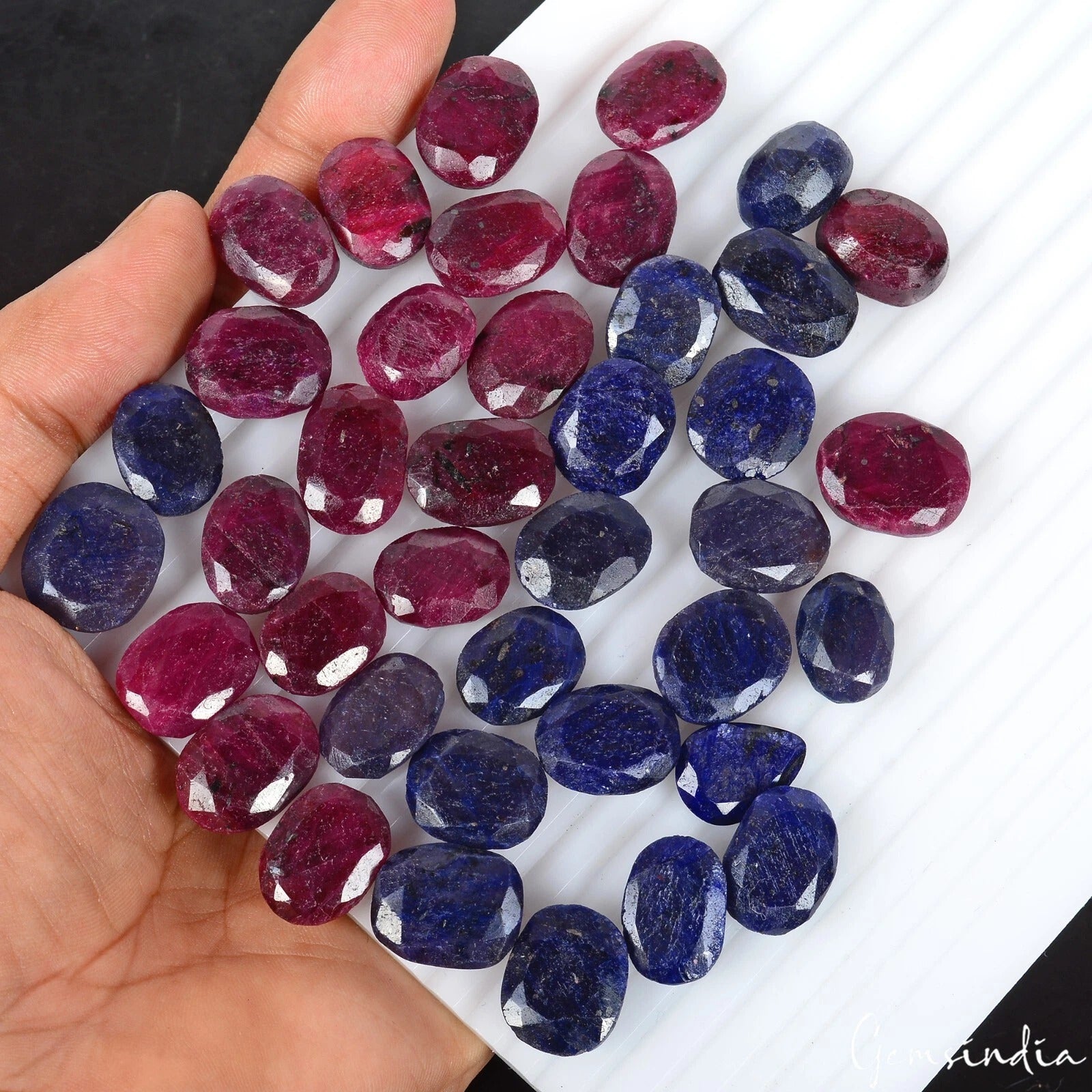 Ruby Lot, Loose Gemstone, Red — 40 Pieces, 15mm to 19mm, 770 Ct, Madagascar