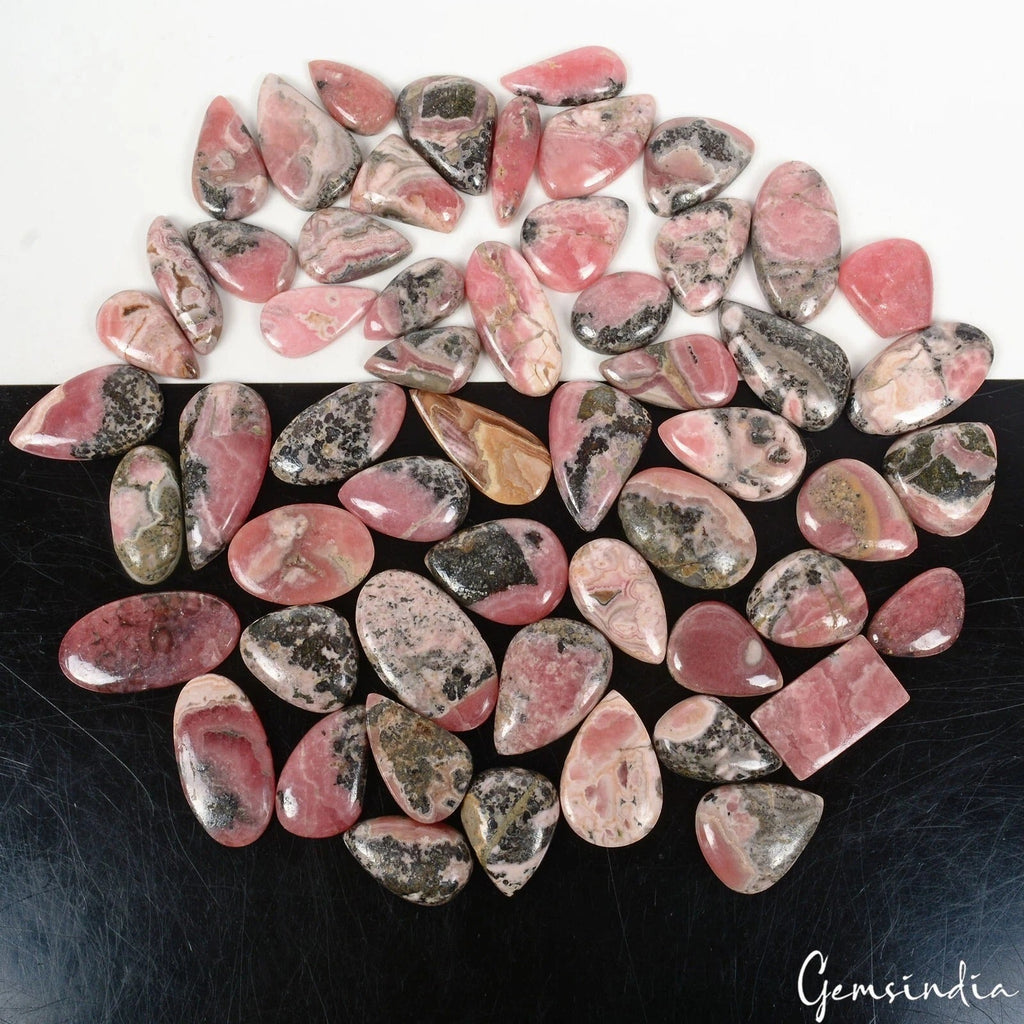 1100 Ct Natural Rhodochrosite Mix Cabochon Loose Untreated Designer Gemstone~55P