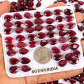 Natural Red Ruby Loose Madagascar Gemstones Lot, Faceted Pear Cut 1270 Ct/200 Pc