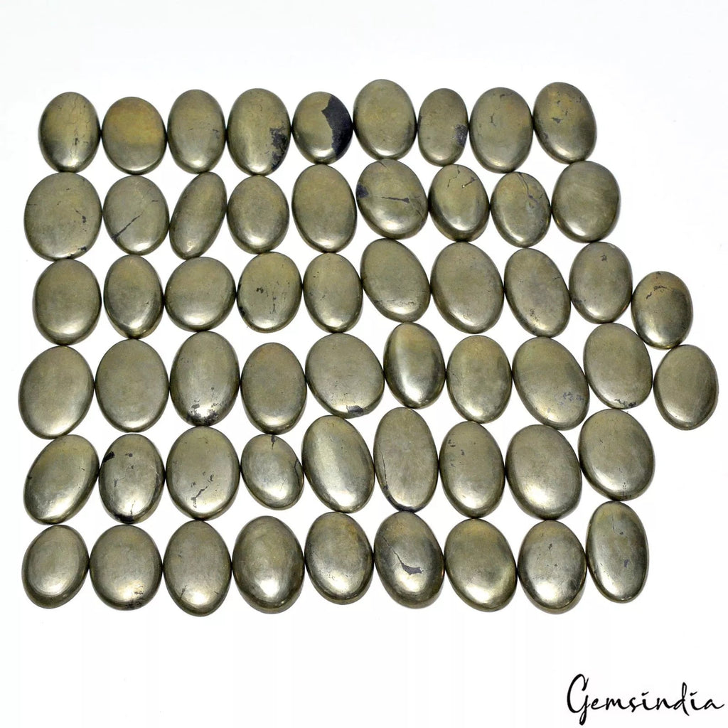 2000 Ct/56 Pc Natural Apache Gold Pyrite Oval Cabochon Loose Untreated Gemstones