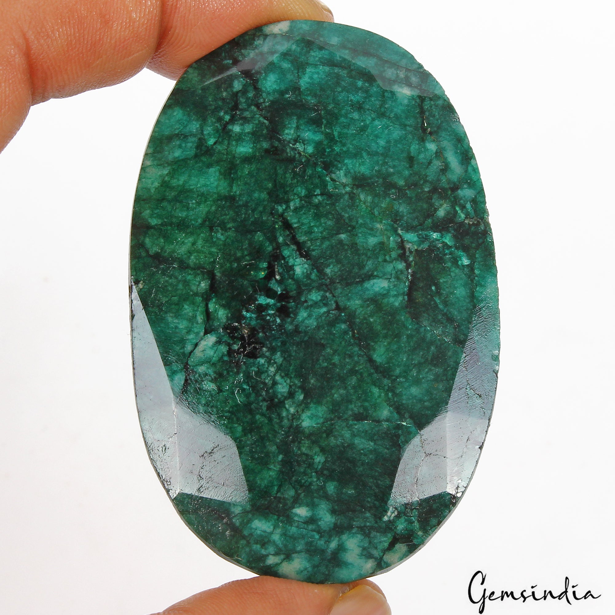 Emerald Loose Gemstone, Green — 68x44x21 mm, 430 Ct, Brazil