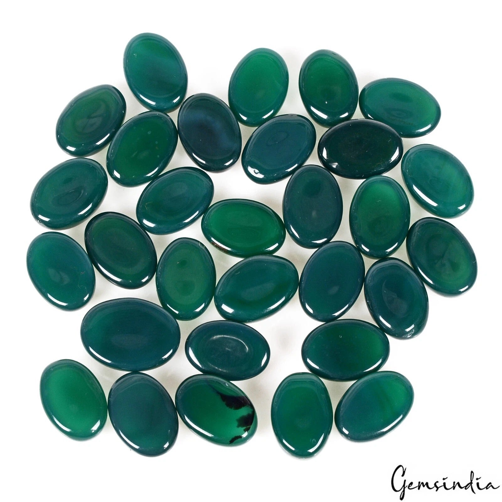 230.00 Ct Natural Untreated Onyx Oval Cab Wholesale Loose Gemstone Lot 30 Pcs