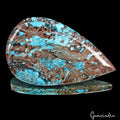 Huge 280 Cts USA Arizona Spiderweb Blue Turquoise Oval Cabochon Loose Gemstone