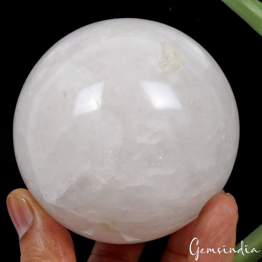 3630 Ct Natural Pink Rose Quartz Sphere Crystal Ball Decor Reiki Healing + stand