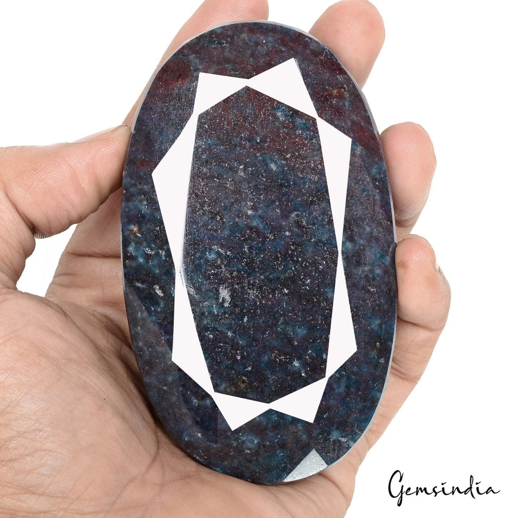 2230 Ct Natural Untreated Ruby Kyanite Oval Faceted Earth Mined Museum Size Gem