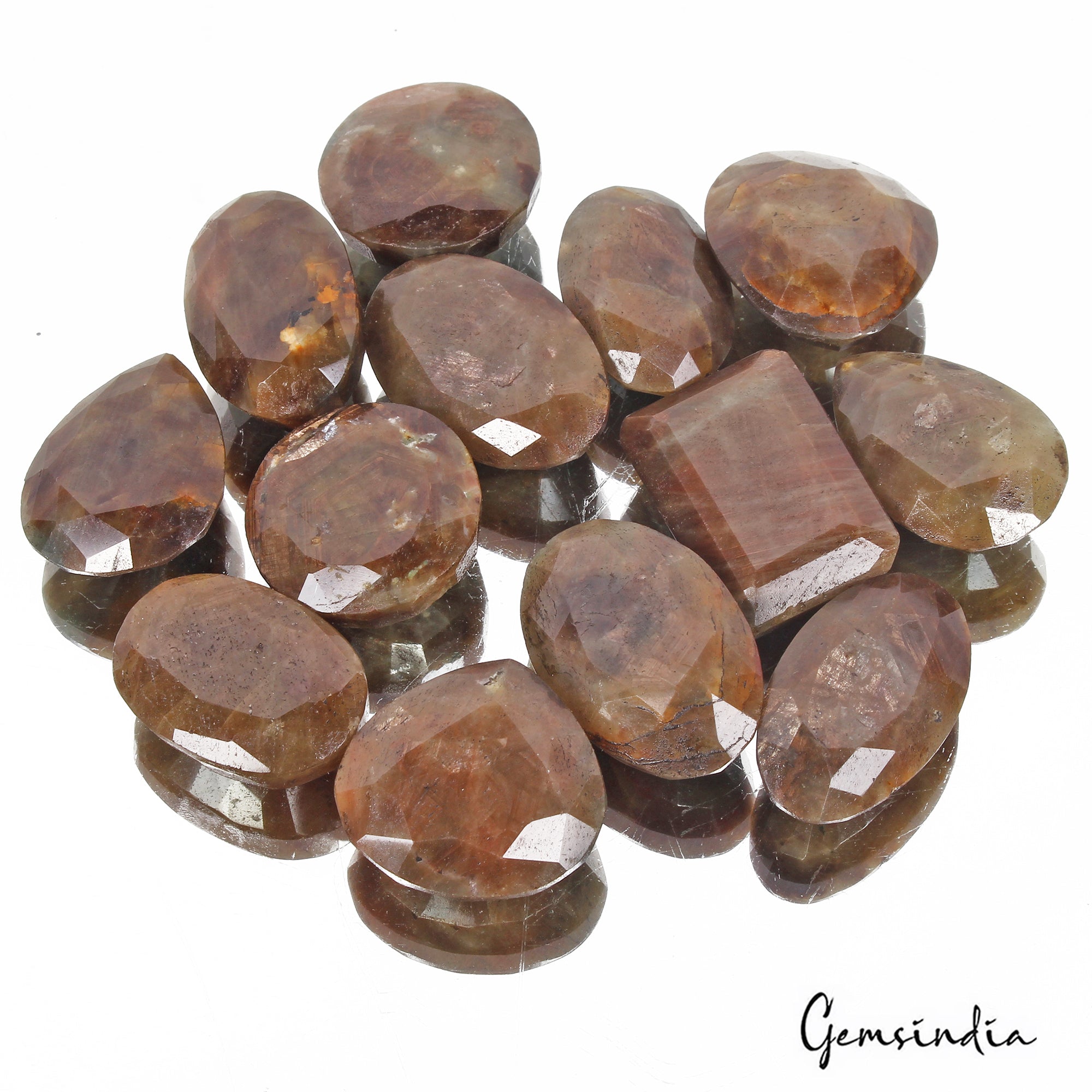 1830 Cts/13 Pcs Natural Untreated Brown Sapphire Mix Faceted Cut Wholesale Gems