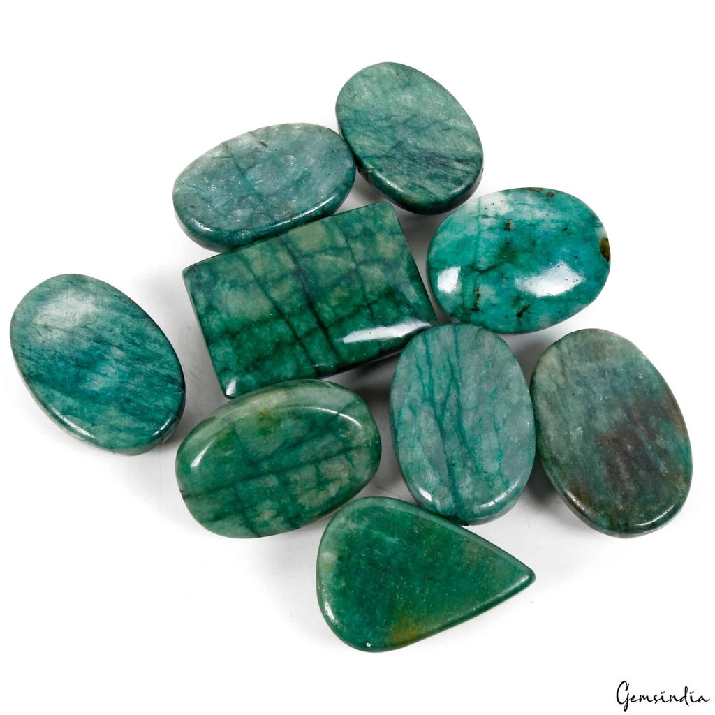 1240 Cts/9 Pcs Natural Brazilian Dark Green Emerald Mix Cab Loose Wholesale Gems