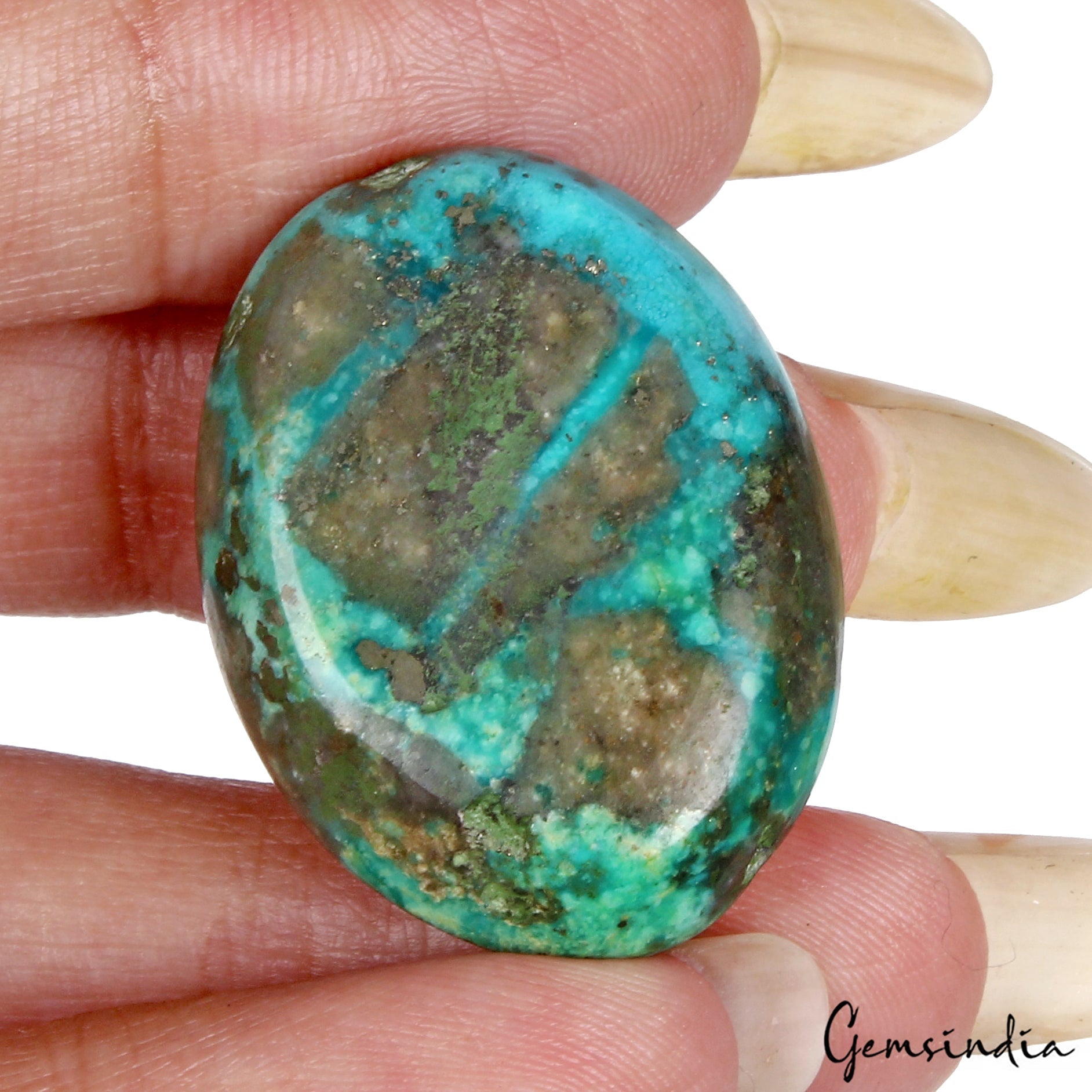 52.50 Ct Certified Natural Iranian Turquoise Rare Top Quality Untreated Gemstone