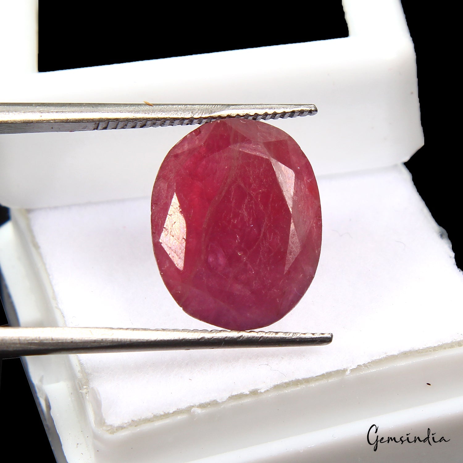 Certified 7.30 Cts Natural Untreated Ruby Oval Faceted Loose Ring Size Gemstone