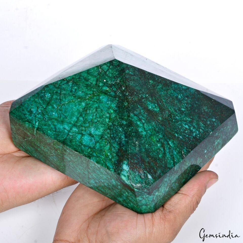 2.4 Kilo Natural Green Emerald Octagon Cut Brazilian Collector's Grade Gemstone