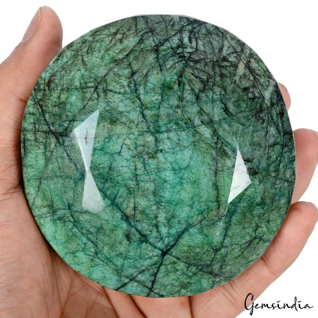 Natural Brazilian Emerald Uneven Round Cut Faceted 4300 Cts Earth Mined Gemstone