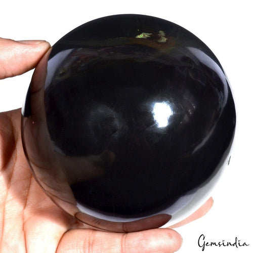 1.5Kilo Black Obsidian Sphere Large Crystal Ball Chakra Healing Meditation Stone