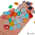 760 Ct Natural Multicolor Untreated Onyx Mix Cab Loose Gems Lot 37Pc For Jewelry