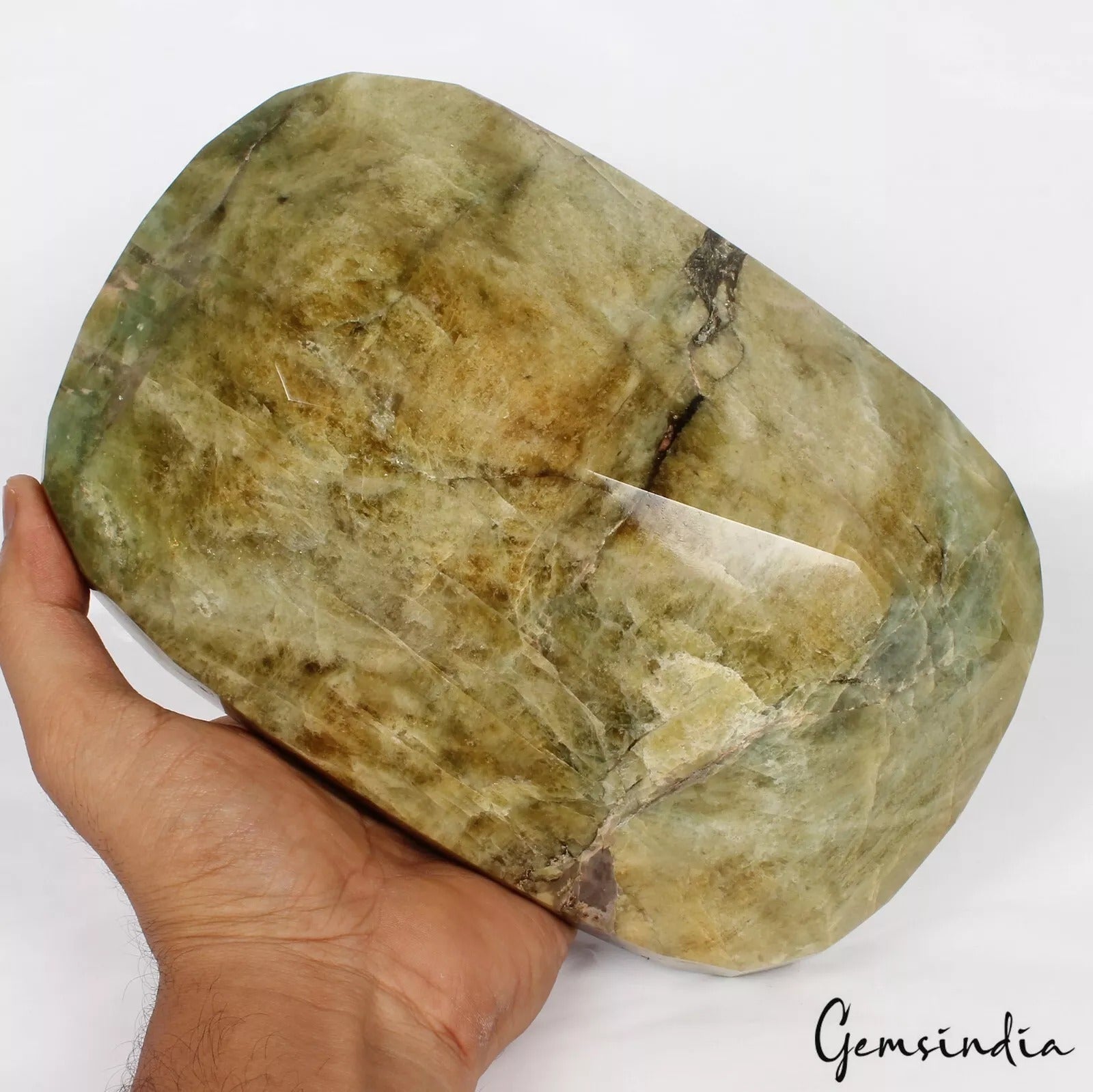 3.4 Kg Natural Untreated Beryl Aquamarine Green Oval Earth Mined Huge Gemstone
