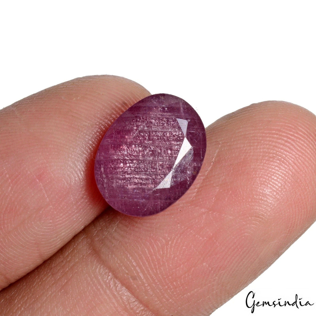 Natural Red Heated Ruby Oval Cut Faceted Ring Size Gems From Mozambique 8.60 Cts