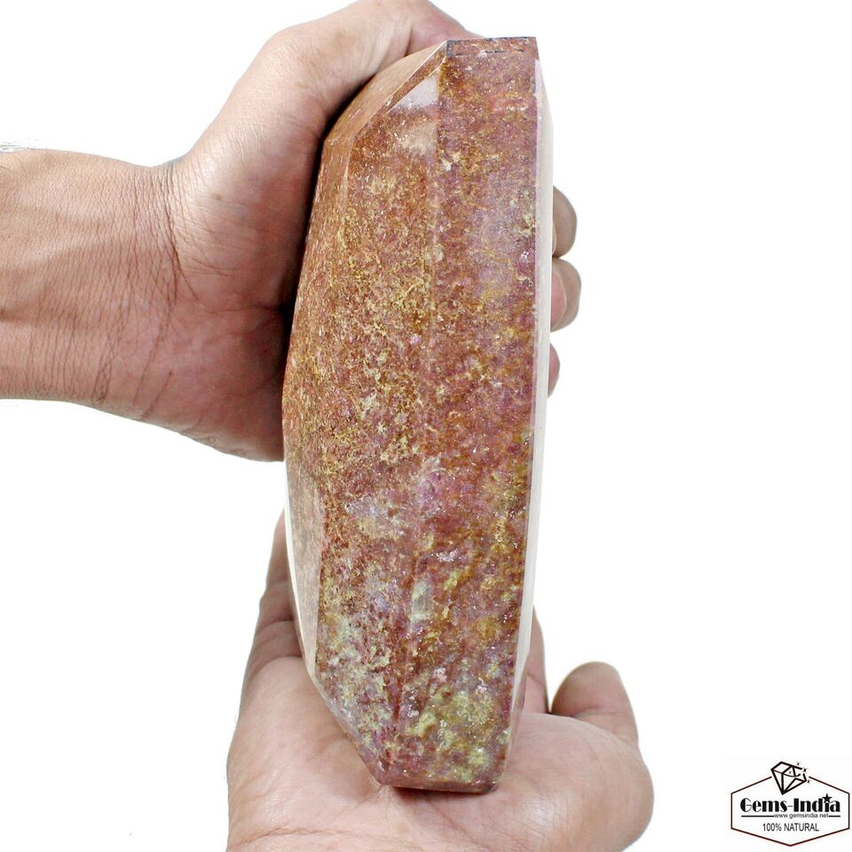 2.2 Kg 100% Natural Untreated Ruby Madagascar Octagon Cut Large Gemstone W Stand