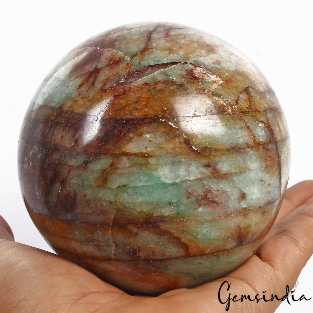 Aventurine Sphere, Green — 4 Inch in diameter, 1.492 Kg (4760 Ct), Madagascar