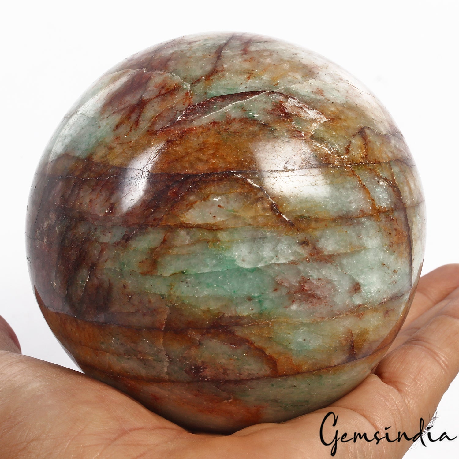 Aventurine Sphere, Green — 4 Inch in diameter, 1.492 Kg (4760 Ct), Madagascar