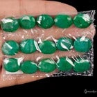 Certified 162 Ct/15 Pcs Natural Brazilian Green Emerald Oval Gem Lot For Jewelry
