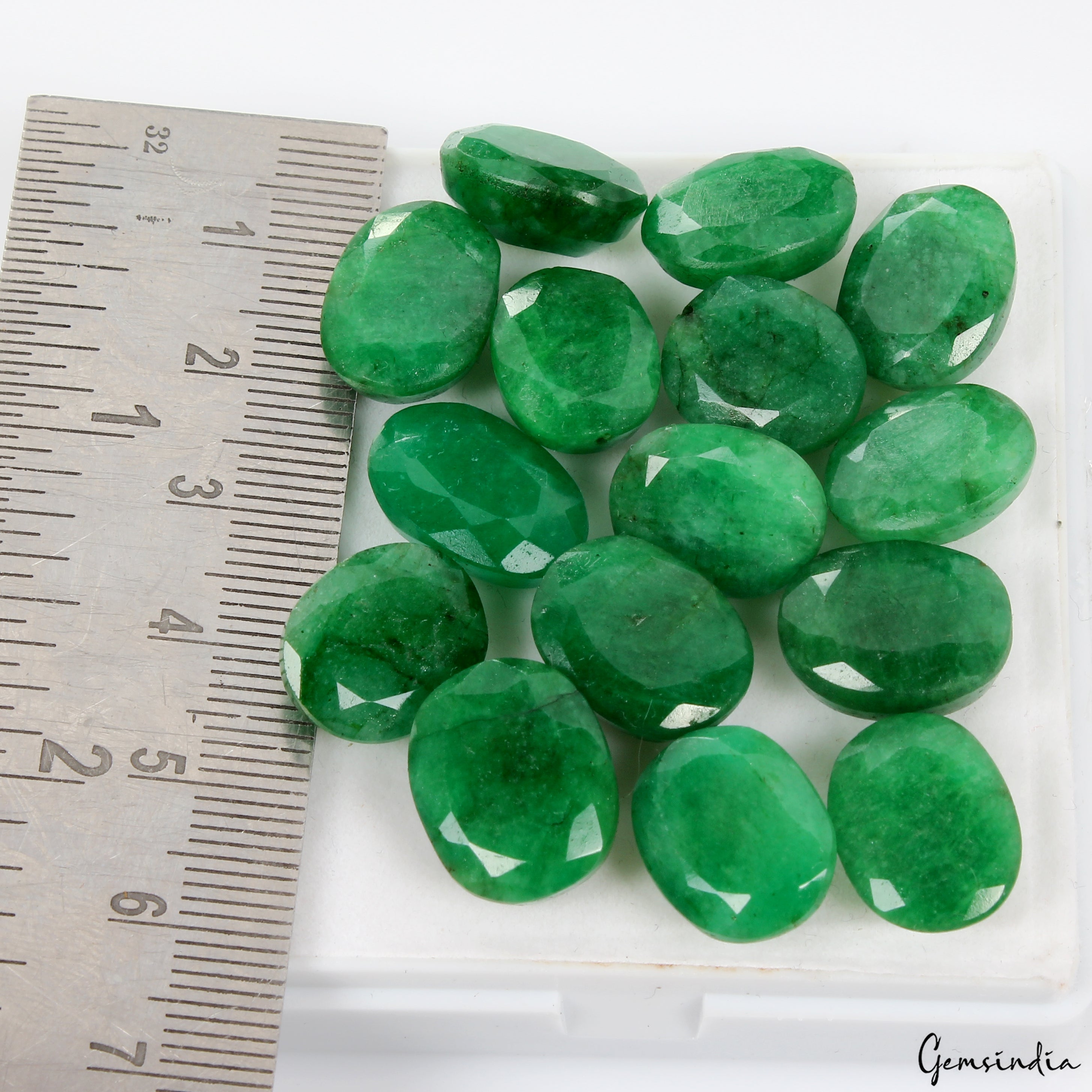 Certified Natural Green Emerald 134 Cts AAA+ Oval Cut Loose Gemstones lot~15 Pcs
