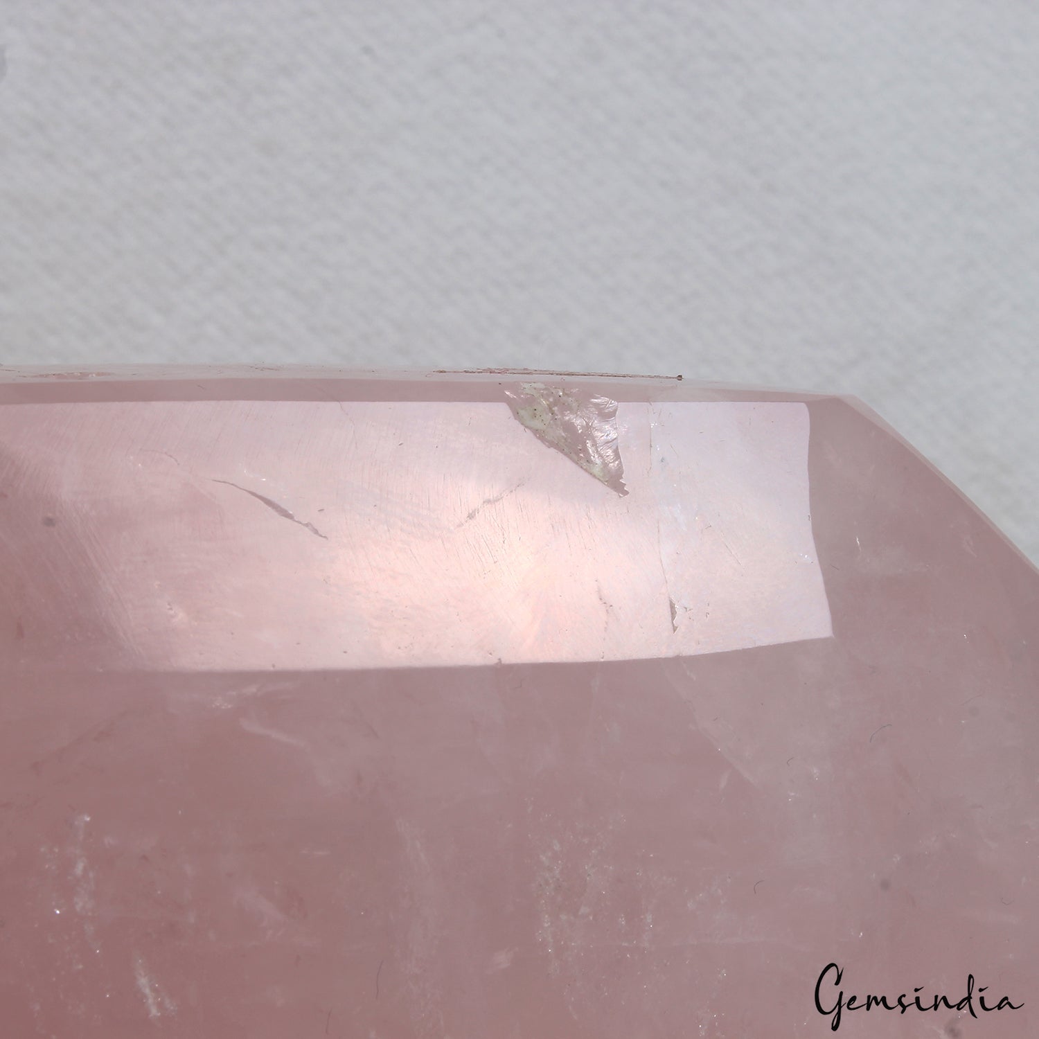 2.3 Kilo Rose Quartz Huge Octagon Cut Untreated Polished Pink Gemstone w/ Stand