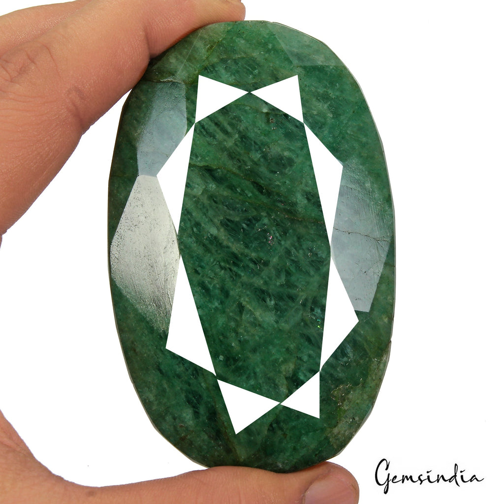 1120 Ct Natural Green Brazilian Emerald Oval Cut Faceted Earth Mined Huge Gems