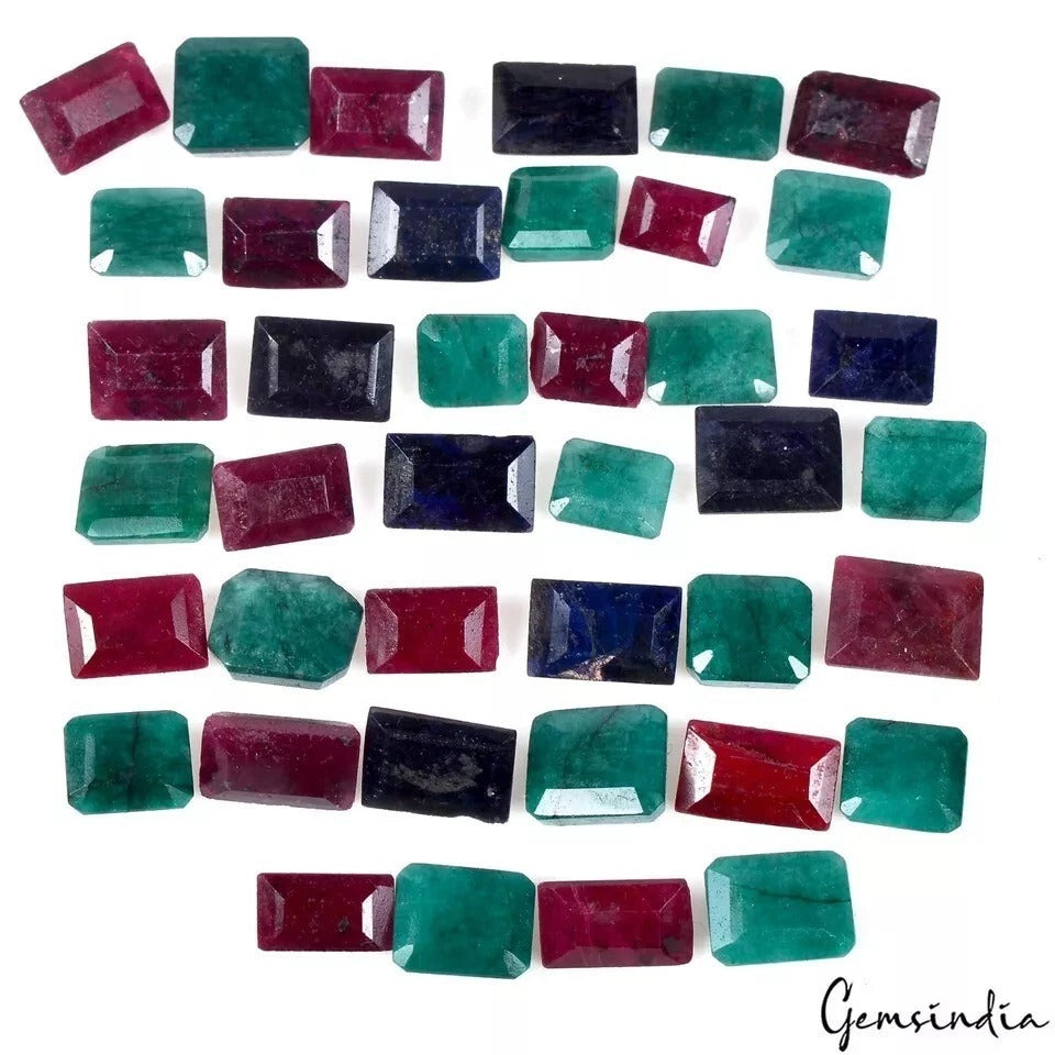Ruby Lot, Loose Gemstone, Color Enhanced — 40 Pieces, 10mm to 14mm, 280 Ct, Madagascar