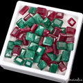 400 Ct Natural Ruby Emerald Wholesale Emerald Cut Loose Ring Size Gems Lot 54pcs