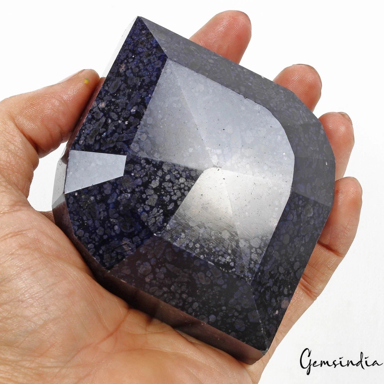 Blue Sapphire Loose Gemstone, Color Enhanced — 117 x 90 x 40mm, 3560 Ct