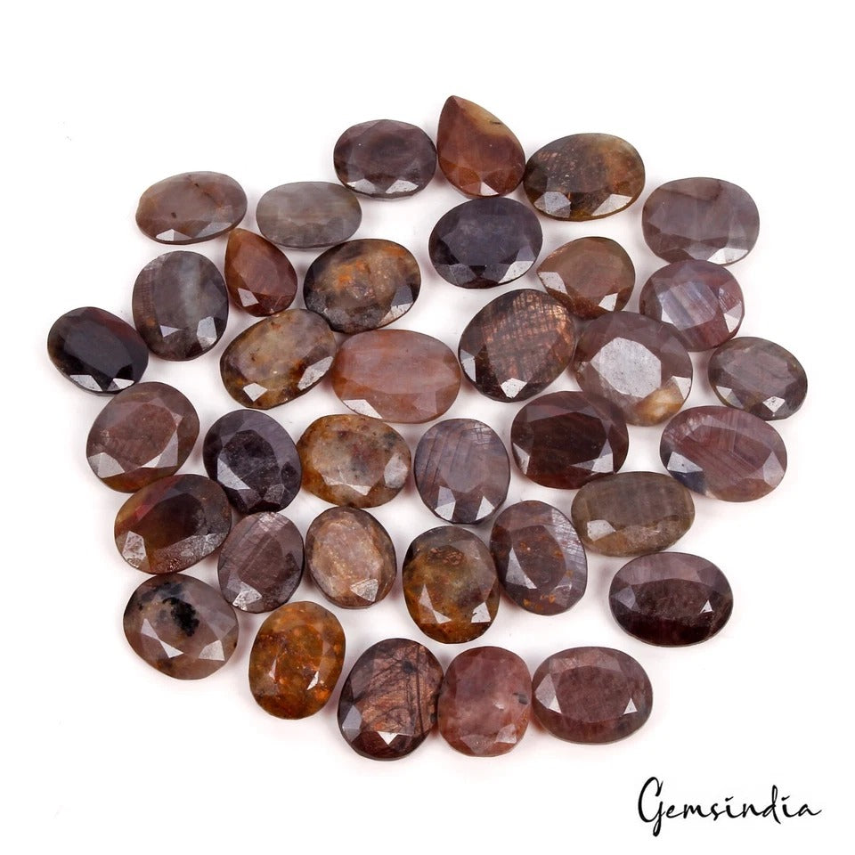 450 Cts/36 Pcs Natural Untreated Multi Color Sapphire Mixed Cut Gems For Jewelry