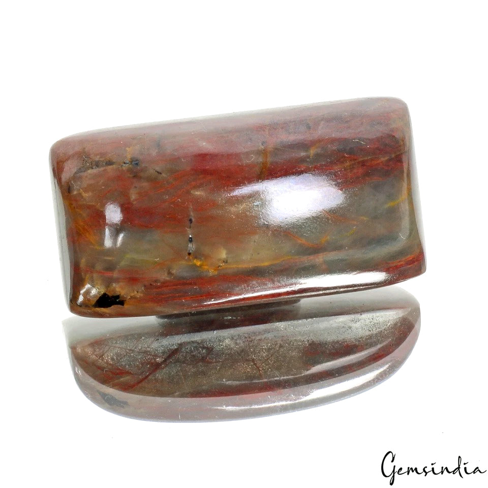 220 Ct Natural Untreated Sapphire w/ Red Streaks Rectangular Cabochon Gemstone G