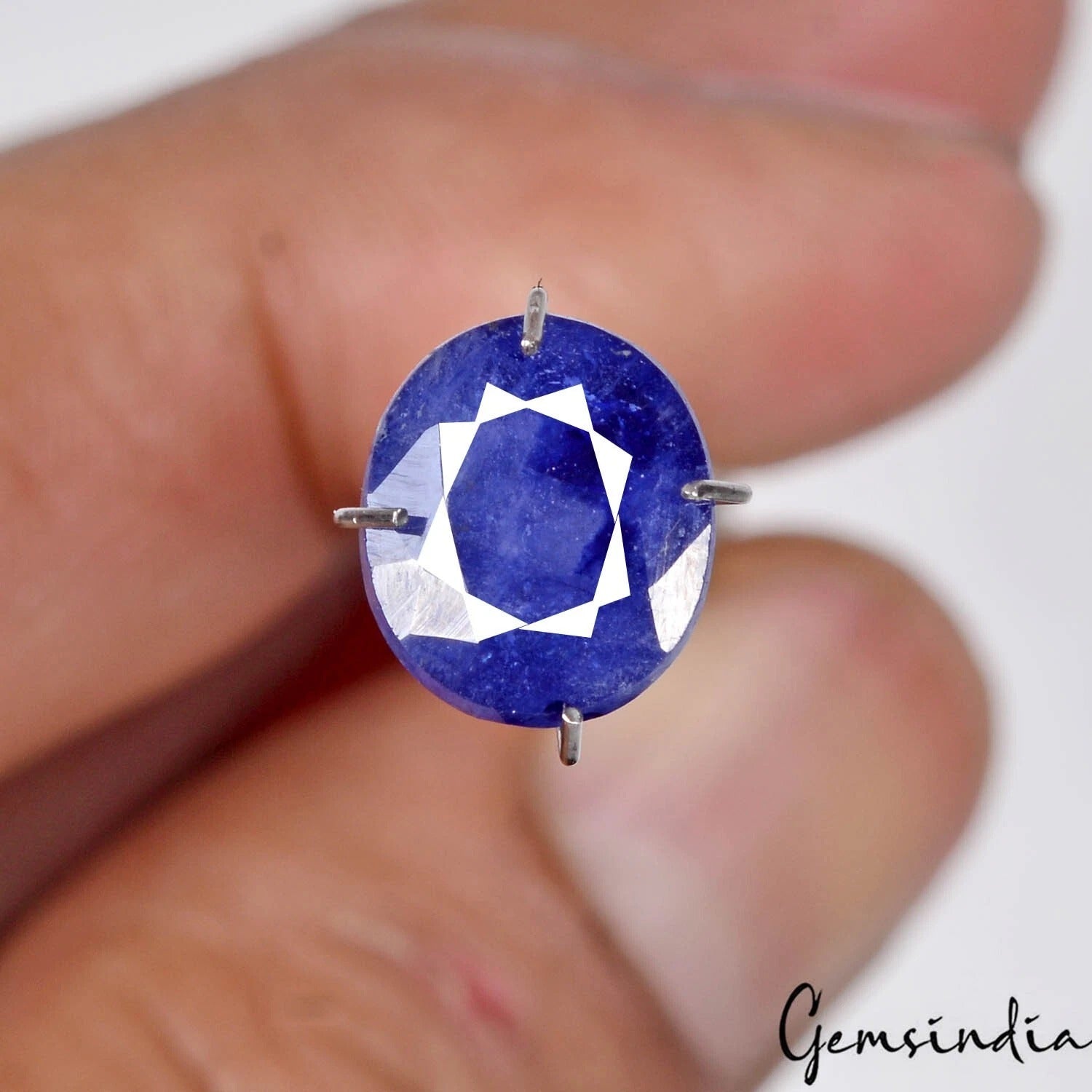 Ceylon Sapphire Loose Gemstone, Heated, Blue — 9 x 8 x 4 mm, 3.50 Ct, Sri Lanka