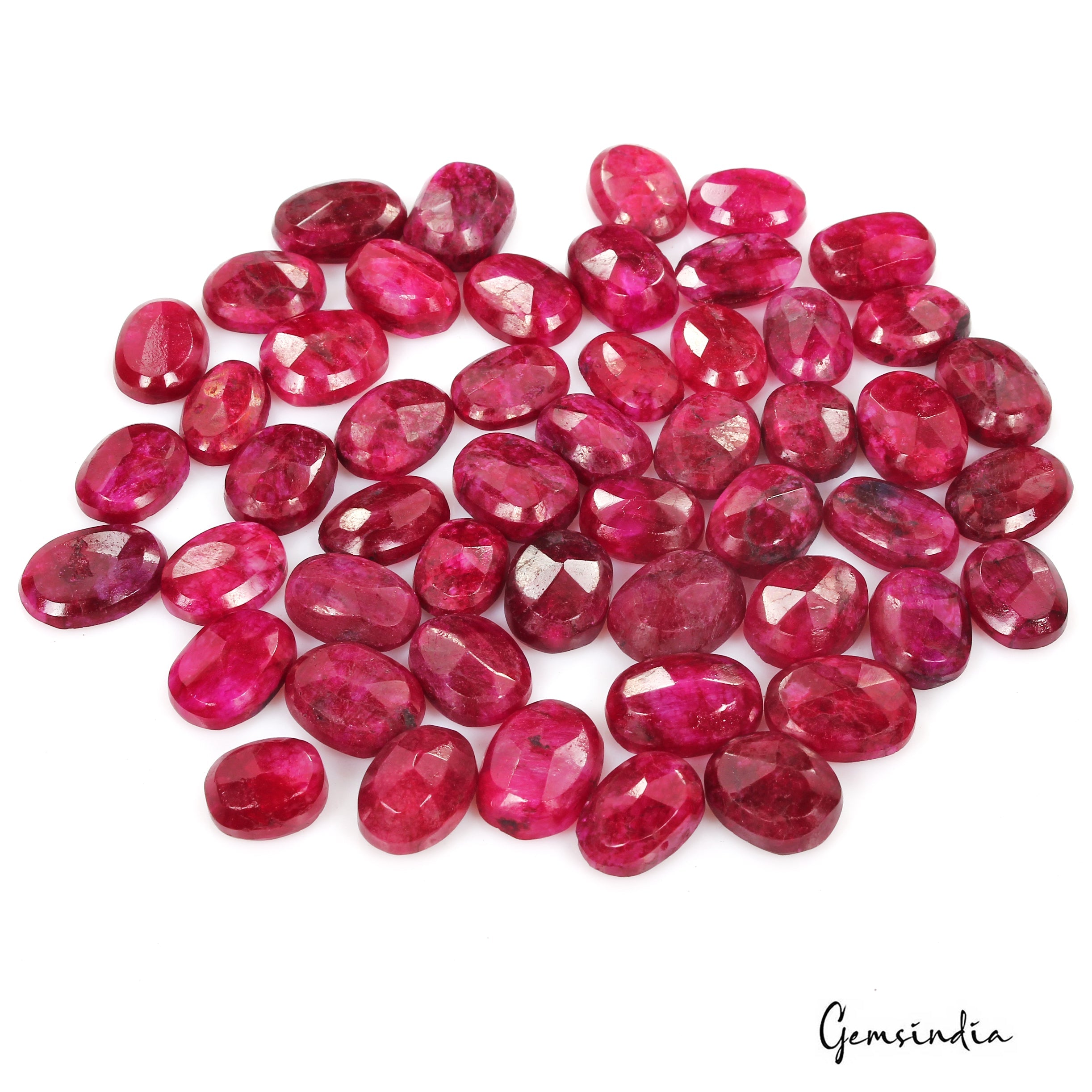 550 Ct Natural Red Pink Beryl Oval Faceted Loose Wholesale Gemstone Lot 51 Pcs
