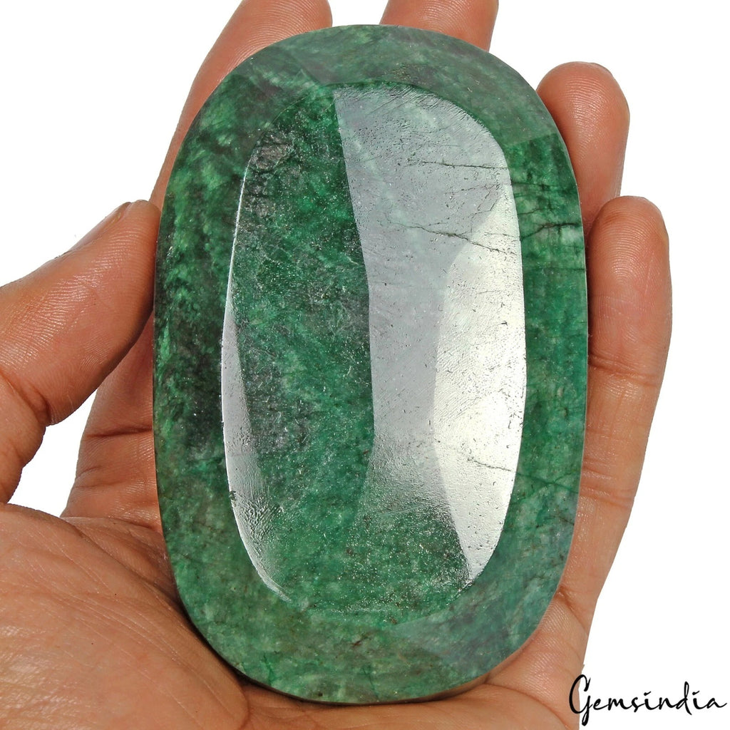 Emerald Loose Gemstone, Oval, Color Enhanced — 98 x 63 x 31mm, 1870 Ct, Brazil