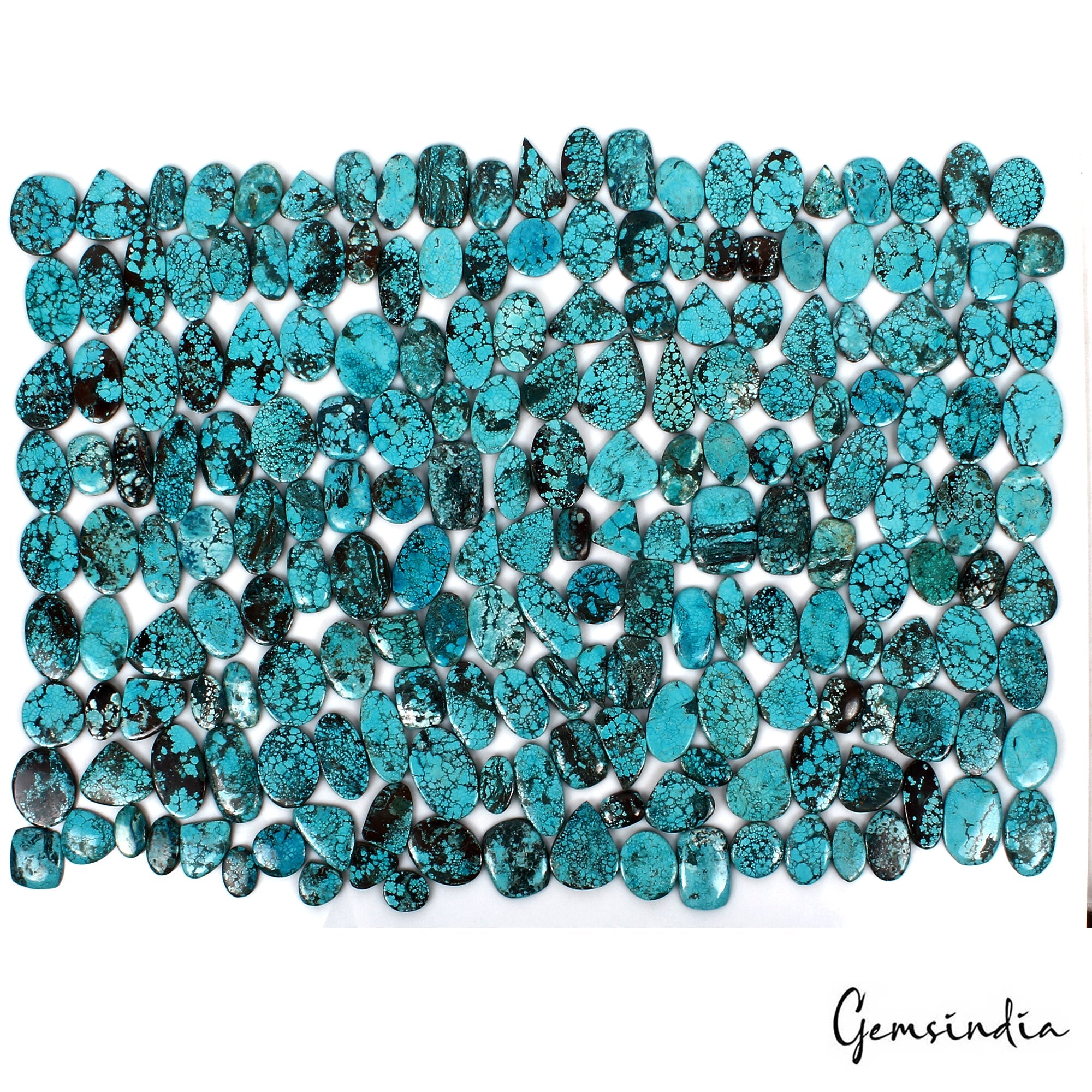 AA Top Natural Turquoise Cabochon Mix Shape 2.5 Kilo Wholesale Gemstone 200 Pcs