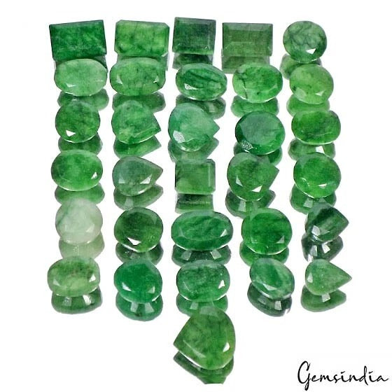 800 Ct Natural Green Brazilian Emerald Mix Cut Wholesale Gemstones Certified Lot