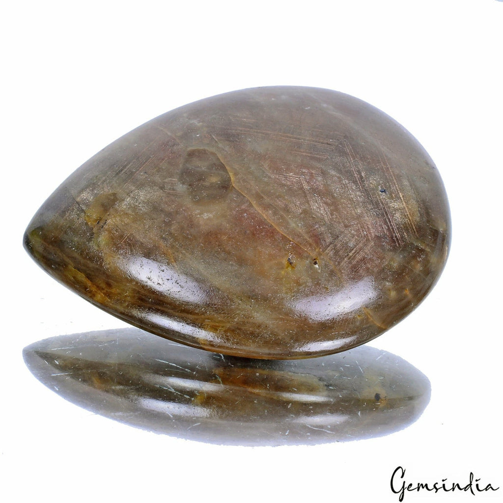 470 Cts Natural Untreated Brown Sapphire Pear Cab Huge Loose Earth Mind Huge Gem