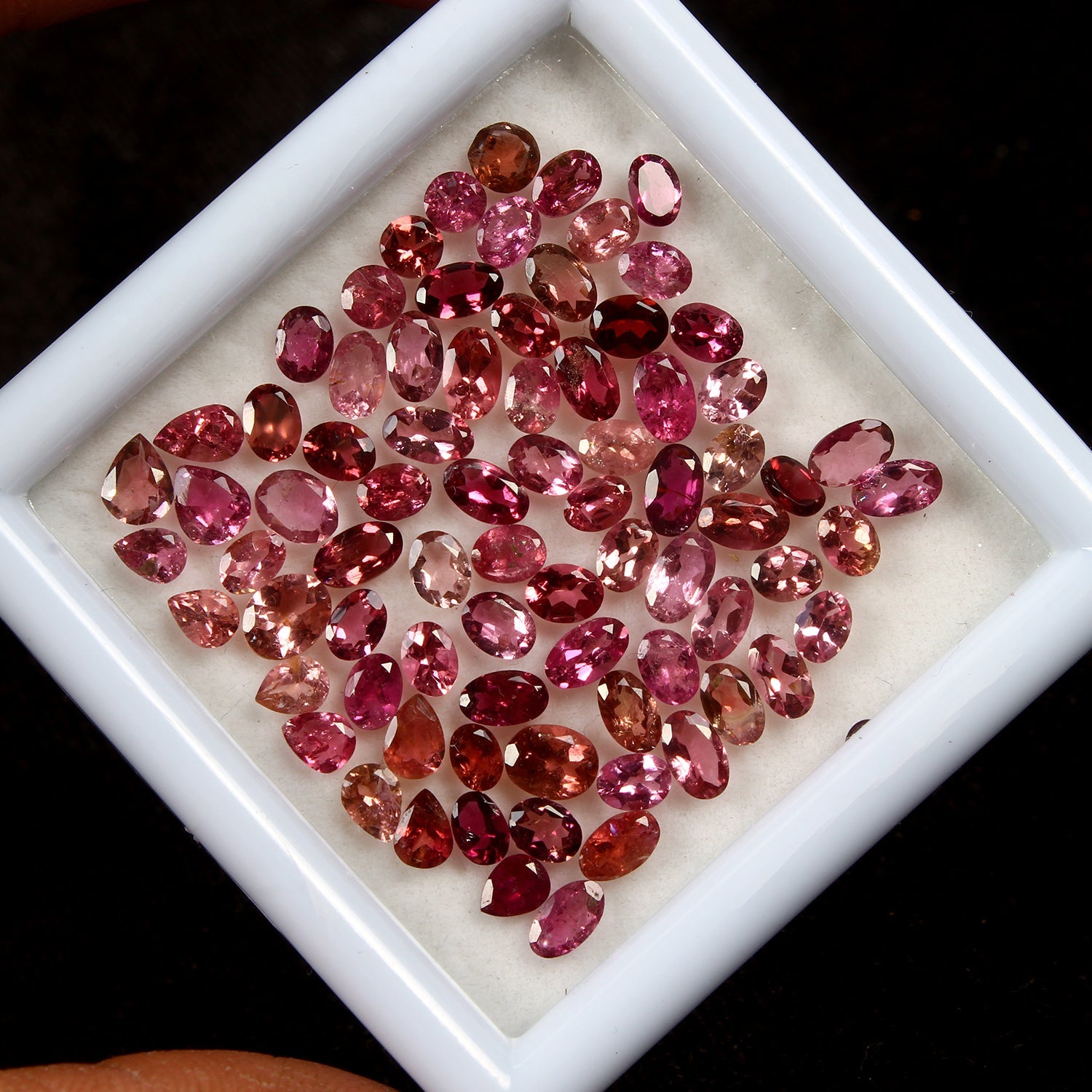 3-5mm Mix Cut Red Tourmaline (Rubellite) 17.10 Ct Genuine Loose Gemstones 81 Pcs