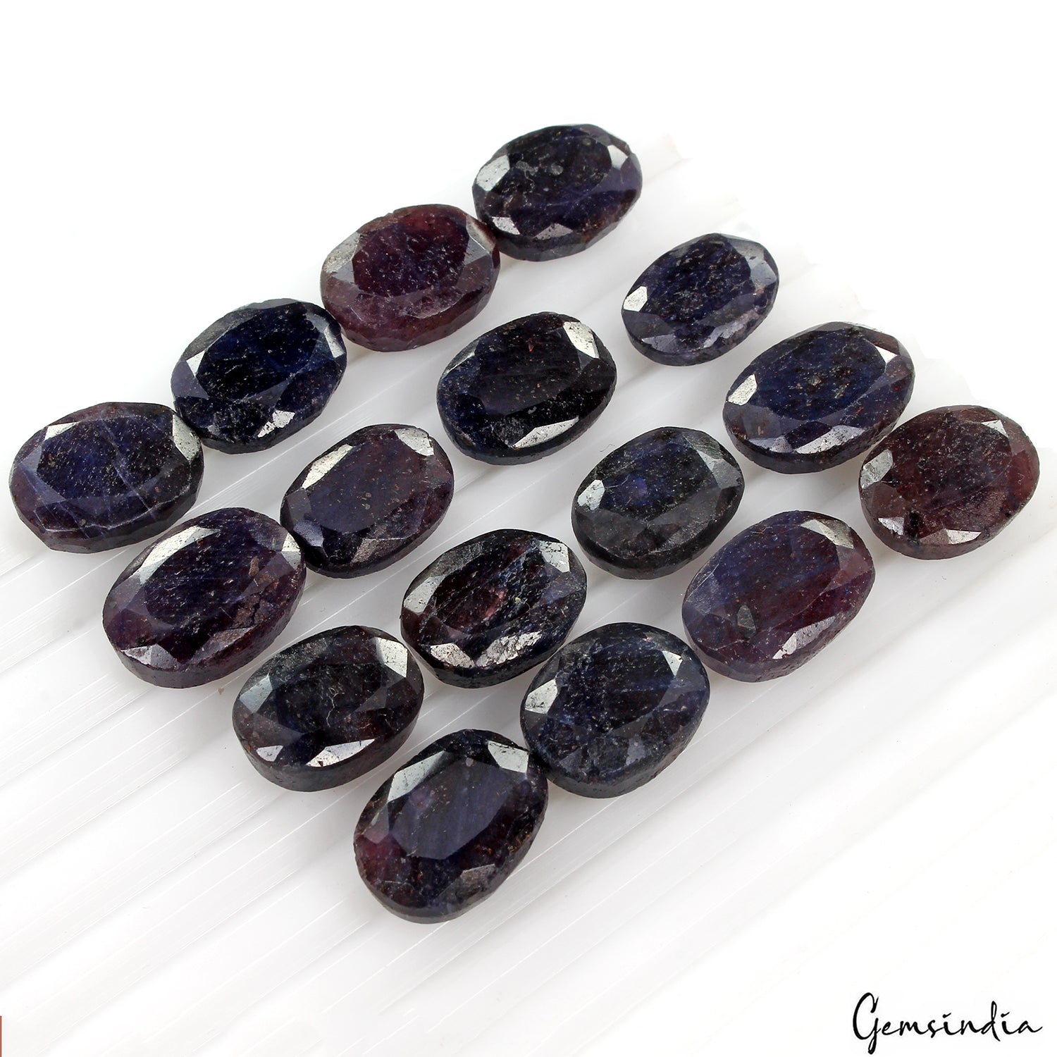 330 Ct Natural Blue Sapphire Oval Cut Faceted Loose Wholesale Gems Lot 16 Pcs