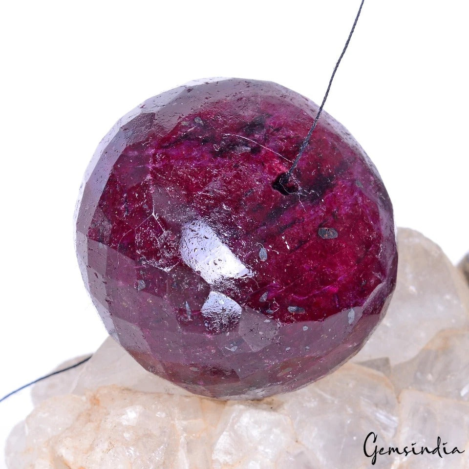 Ruby Beaded Strand, Red — 33x23mm, 330 Ct, Madagascar
