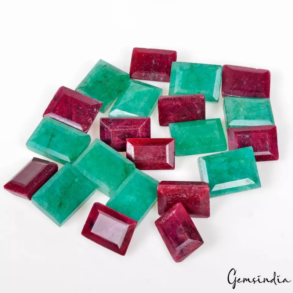 Ruby Lot, Loose Gemstone, Color Enhanced — 21 Pieces, 14mm to 17mm, 340 Ct, Madagascar