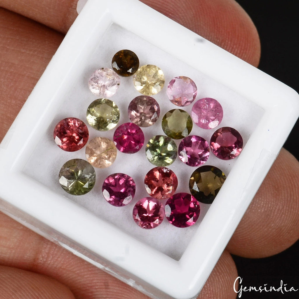 Tourmaline Lot, Loose Gemstone, Untreated — 20 Pieces, 3mm to 5mm, 5.60 Ct