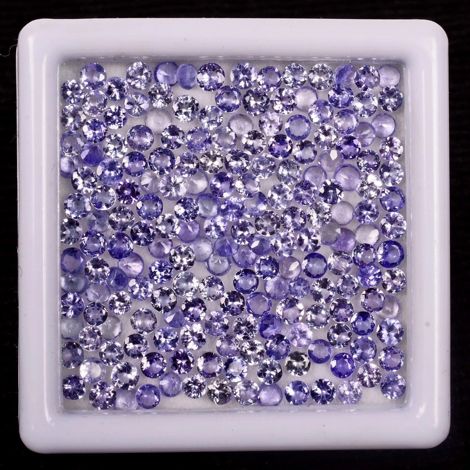 100% Natural Tanzanite 2.5mm Round Faceted Calibrated Size Loose Gemstone 190pcs
