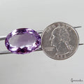 VVS 23.80Ct Natural Amethyst Certified Huge Pendant Size Oval Untreated Gemstone