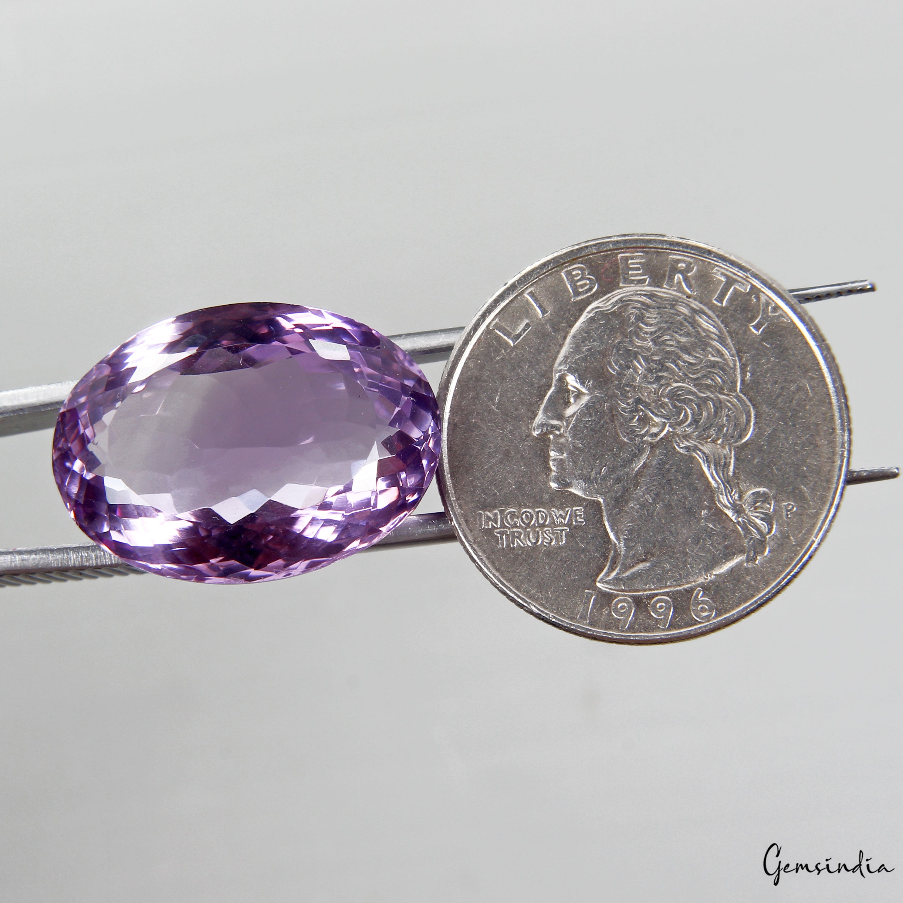 VVS 23.80Ct Natural Amethyst Certified Huge Pendant Size Oval Untreated Gemstone